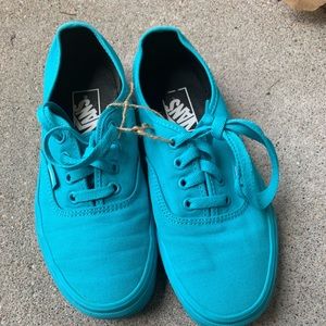 Teal Vans size 7